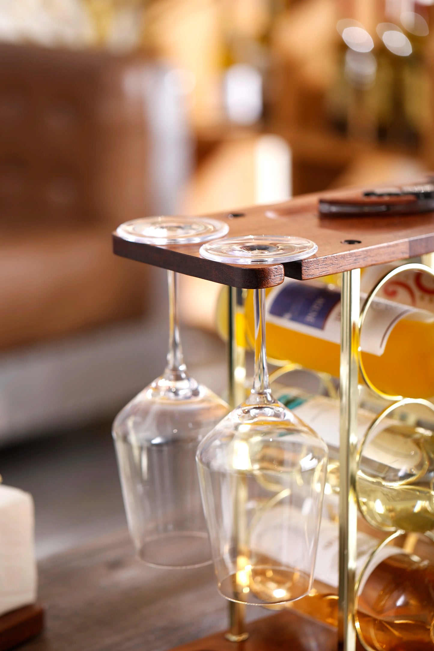 Bodeguera Organizador de Madera para Botellas de Vino + Regalo