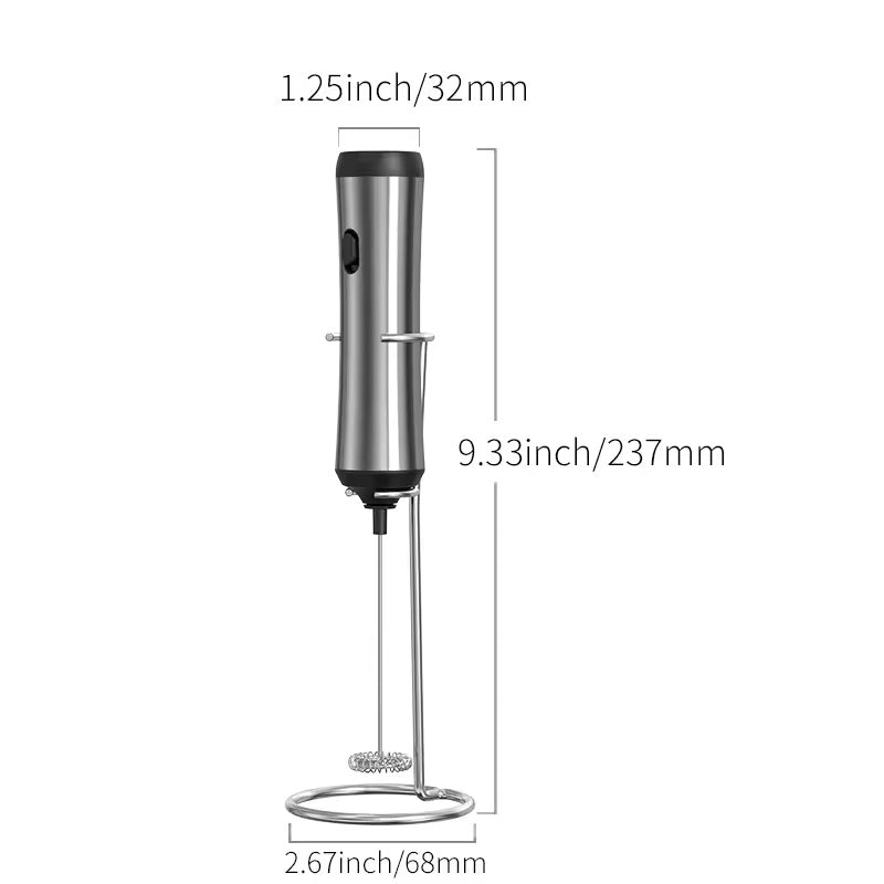 Espumador Batidor De Leche Con Carga Usb + Soporte