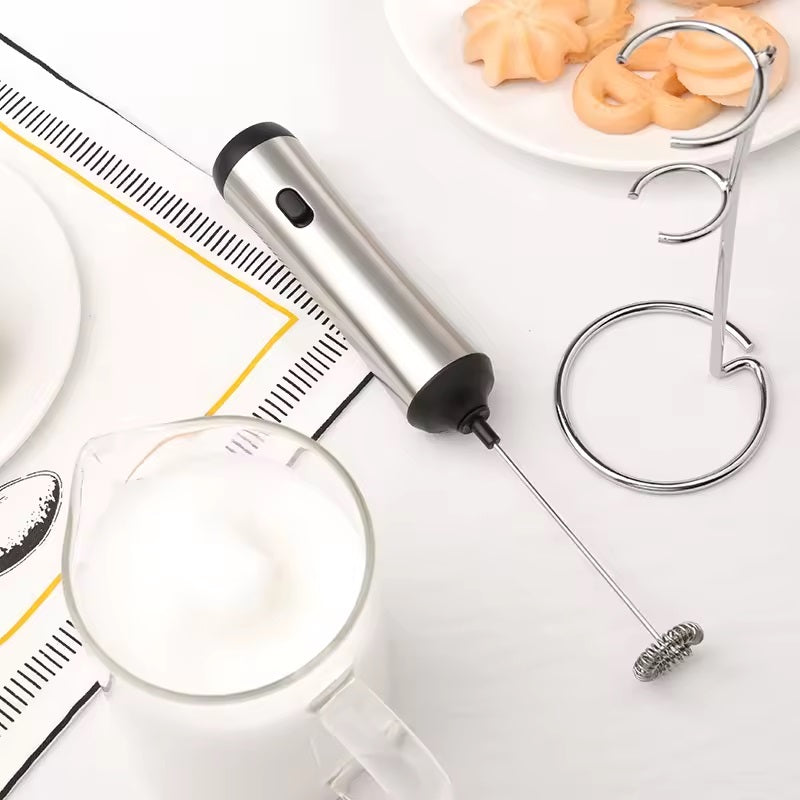 Espumador Batidor De Leche Con Carga Usb + Soporte
