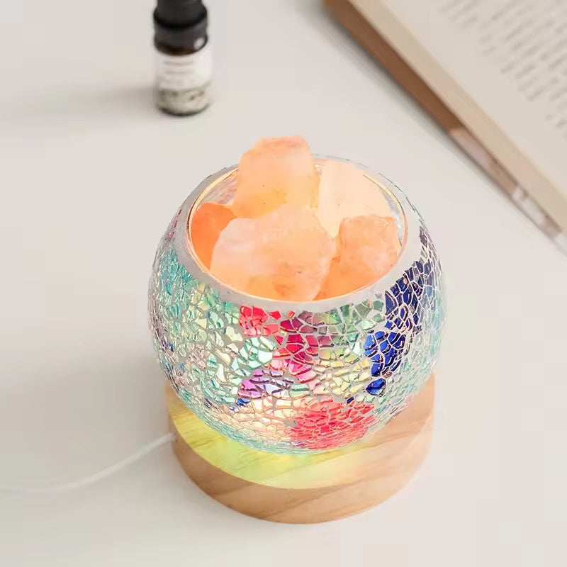 Lampara Aromatizadora De Sal Himalaya Carga Usb + Escencia