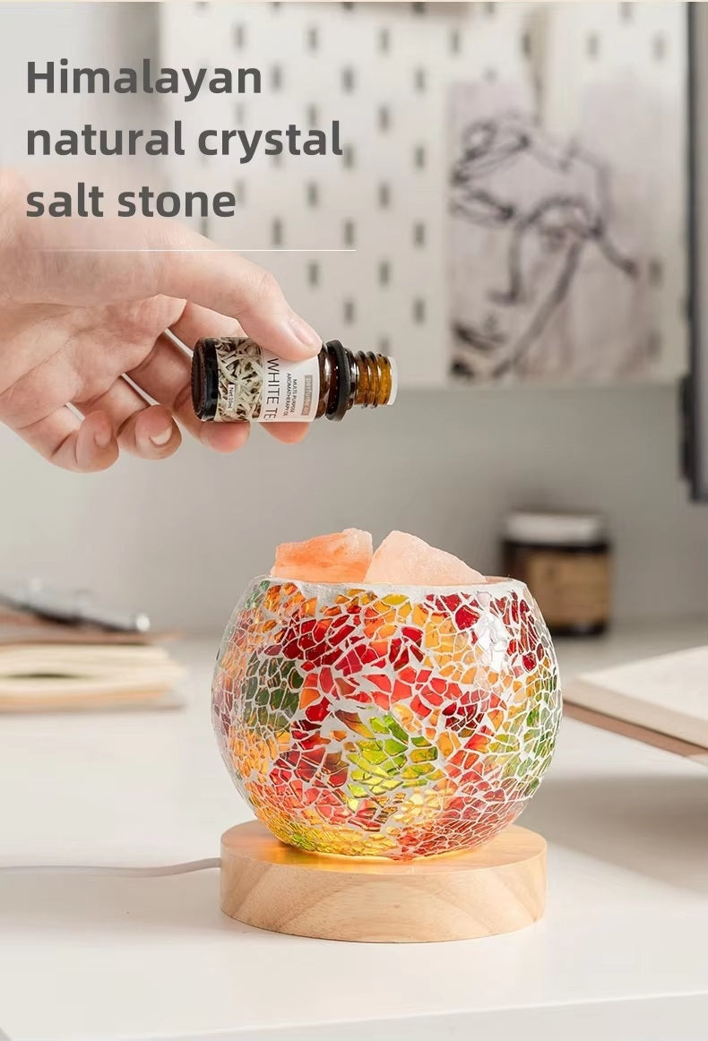 Lampara Aromatizadora De Sal Himalaya Carga Usb + Escencia