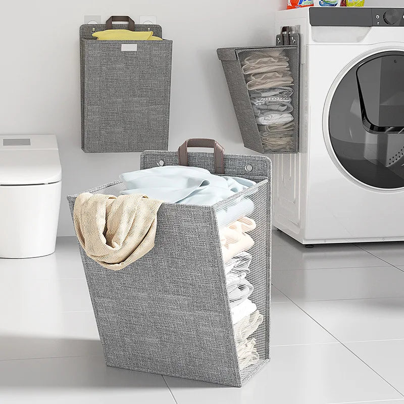 Cesta plegable de almacenamiento ropa para colgar pared