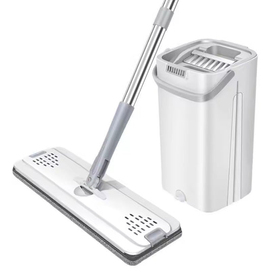 Mopa Con Balde Escurridor Con Fregona Plana De Microfibra